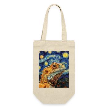 Lézard Van Gogh Style Nuit étoilée - Sac à bouteille - nature - Devant
