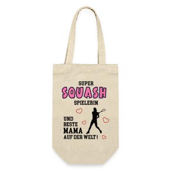 Joueur de squash, maman, joueur de squash, mère, épouse - Sac à bouteille - nature - Devant
