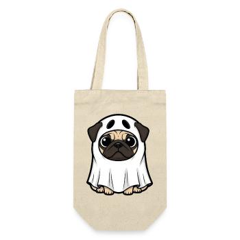 Funny Halloween Dog Pug Ghost Cartoon - Gift Bag for Bottles - nature - Front