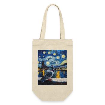 Colombe Oiseau Van Gogh Style Nuit étoilée - Sac à bouteille - nature - Devant