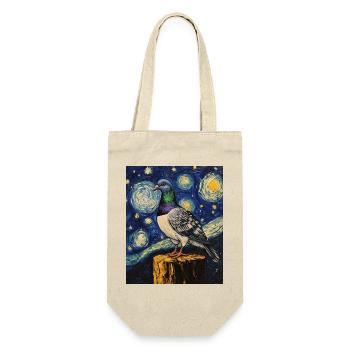 Colombe Oiseau Van Gogh Style Nuit étoilée - Sac à bouteille - nature - Devant