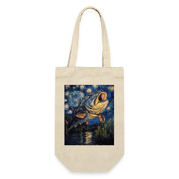 Carp Fish Van Gogh Style - Gift Bag for Bottles - nature - Front