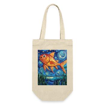 Goldfish Fish Van Gogh Style - Gift Bag for Bottles - nature - Front