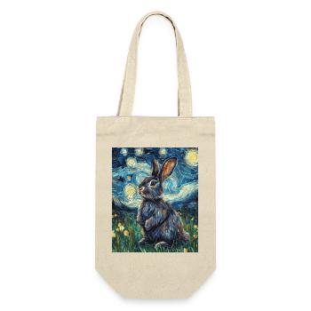 Lapin Lapin Lapin Van Gogh Style Nuit étoilée - Sac à bouteille - nature - Devant