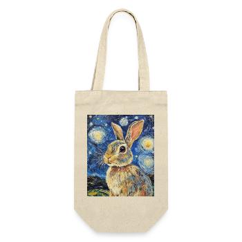 Lapin Lapin Lapin Van Gogh Style Nuit étoilée - Sac à bouteille - nature - Devant