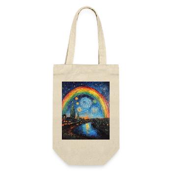 Rainbow Van Gogh Style Starry Night - Gift Bag for Bottles - nature - Front