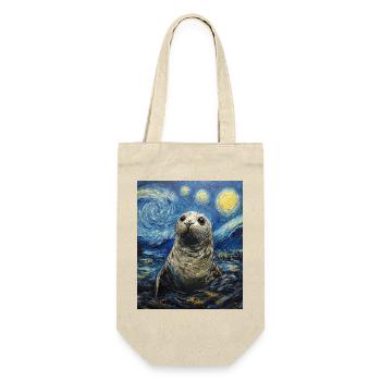 Robbe Van Gogh Style Starry Night - Gift Bag for Bottles - nature - Front