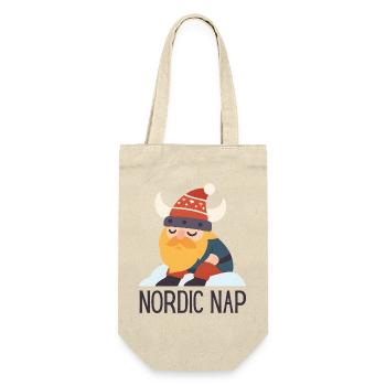 Nordic Nap Wikingerurlaub - Geschenkbeutel für Flaschen - Natur - Vorne