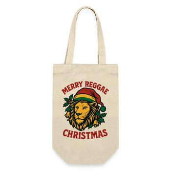 MERRY REGGAE CHRISTMAS Lion Rastafari - Gift Bag for Bottles - nature - Front