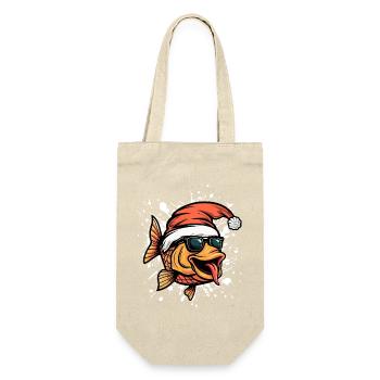 Goldfische Weihnachten Lustig - Geschenkbeutel für Flaschen - Natur - Vorne