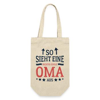 This is what a cool grandma looks like Best grandmother - Gift Bag for Bottles - nature - Front