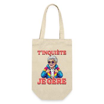 Grand-Mère T'inquiète Je Gère Mamie - Sac à bouteille - nature - Devant