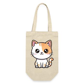 Kawaii Calico Kitty - Sac à bouteille - nature - Devant