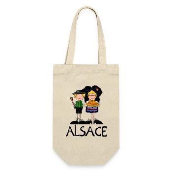 Folk couple - Gift Bag for Bottles - nature - Front