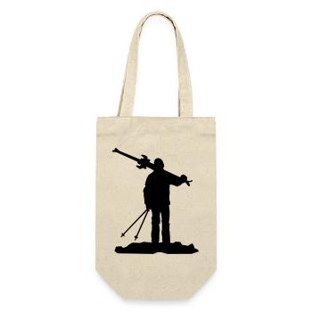 Ski - Geschenkbeutel für Flaschen - Natur - Vorne