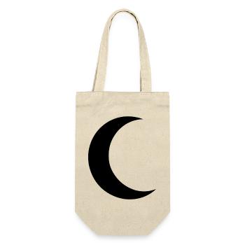 Mond Silhouette Minimalismus - Geschenkbeutel für Flaschen - Natur - Vorne
