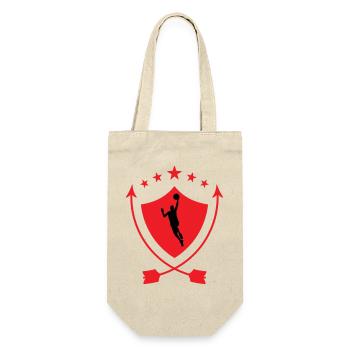 Basketball / Basketball / Basktet-Ball / Sport - Geschenkbeutel für Flaschen - Natur - Vorne