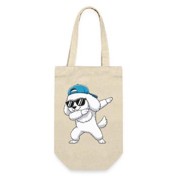 Cool Dabbing Pudel Sonnenbrille Cartoon-Kunst - Geschenkbeutel für Flaschen - Natur - Vorne