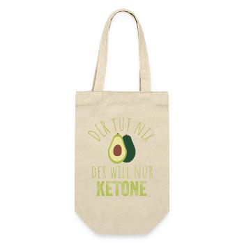 Image de la phrase Keto sur l’avocat - Sac à bouteille - nature - Devant
