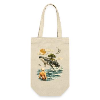 Surreal Whale Scene – Vintage Dreamscape - Gift Bag for Bottles - nature - Front