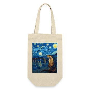 Otter Van Gogh - Gift Bag for Bottles - nature - Front