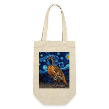 Quail Van Gogh - Gift Bag for Bottles - nature - Front