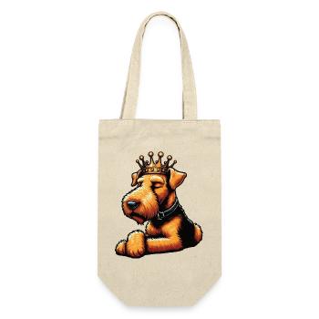 Airedale Terrier Airedales Airedaleliebhaber - Geschenkbeutel für Flaschen - Natur - Vorne