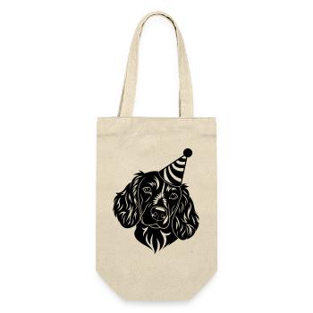 Dog with party hat - Gift Bag for Bottles - nature - Front