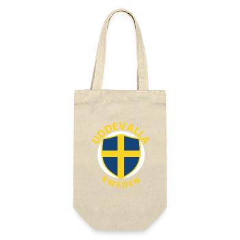 Uddevalla Schweden-Schilddesign - Geschenkbeutel für Flaschen - Natur - Vorne