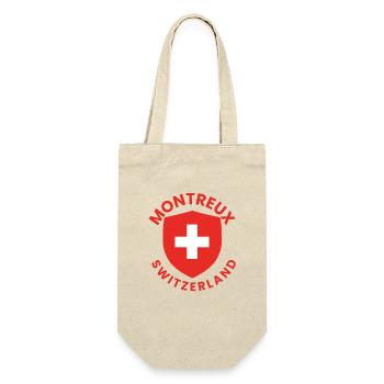 Montreux Swiss Shield Logo - Geschenkbeutel für Flaschen - Natur - Vorne