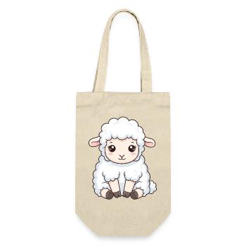 Kuschellamm Cartoon Style - Gift Bag for Bottles - nature - Front