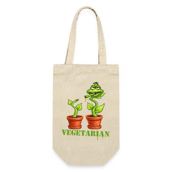 Vegetarian Carnivorous Plant Cartoon - Gift Bag for Bottles - nature - Front