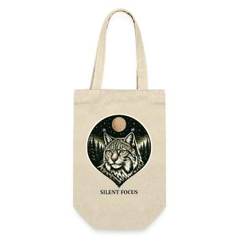 Silent Focus - Lynx dans le style de la gravure sur bois - Sac à bouteille - nature - Devant