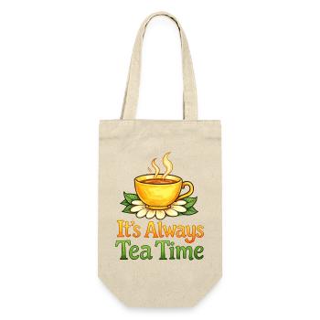 Always Tea Time Teacup Design - Gift Bag for Bottles - nature - Front