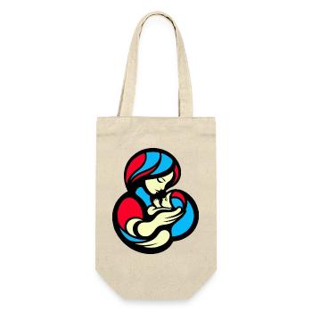 Mother and Child Color Block Style - Gift Bag for Bottles - nature - Front