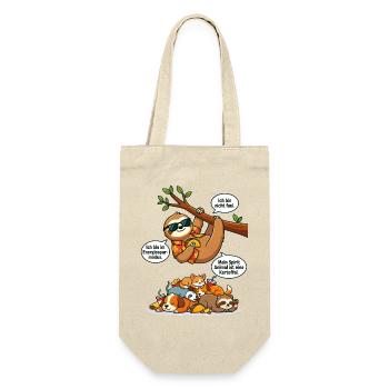 Energy-saving sloth and little animal - Gift Bag for Bottles - nature - Front