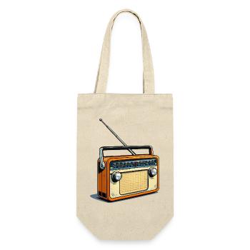 Retro Orange Radio - Gift Bag for Bottles - nature - Front