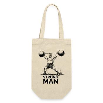 Illustration de l’haltérophilie Oldschool Strongman - Sac à bouteille - nature - Devant