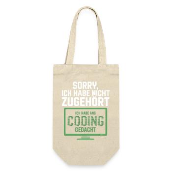 Sorry, I thought coding - Gift Bag for Bottles - nature - Front