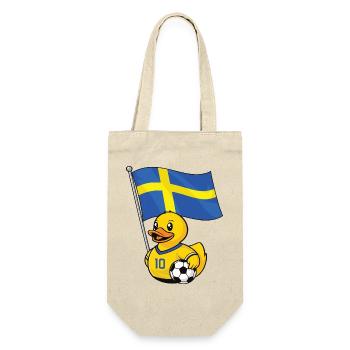 Schweden Fußball Fan Shirt für stolze Fans - Geschenkbeutel für Flaschen - Natur - Vorne