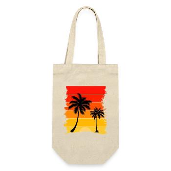 Sunset Radiance Palme - Geschenkbeutel für Flaschen - Natur - Vorne
