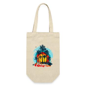 Palm Sunset Hawaii Splash - Geschenkbeutel für Flaschen - Natur - Vorne