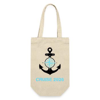 Anchor Compass Cruise 2026 Logo - Gift Bag for Bottles - nature - Front
