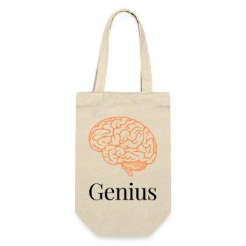 Cerveau en tracés orange - Sac à bouteille - nature - Devant