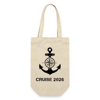 Anker Kompass Cruise 2026 - Geschenkbeutel für Flaschen - Natur - Vorne