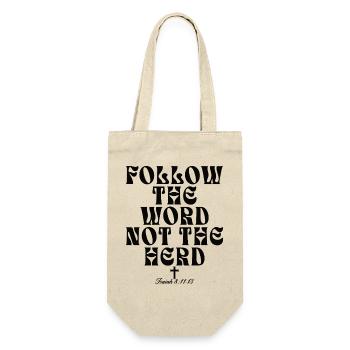 Follow The Word Not The Herd Christian - Gift Bag for Bottles - nature - Front