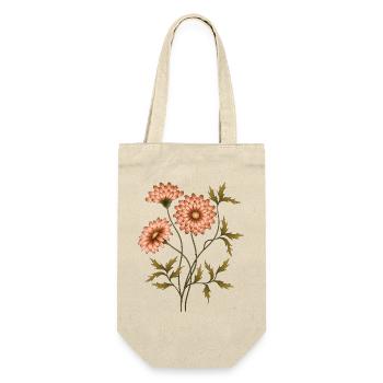 Blumen - Geschenkbeutel für Flaschen - Natur - Vorne