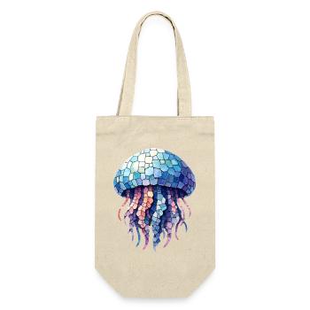 Jellyfish Mosaic - Colorful Art for Ocean Fans - Gift Bag for Bottles - nature - Front
