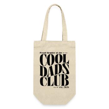 Club des papas cool - Cadeau pour futurs papas 2026 - Sac à bouteille - nature - Devant