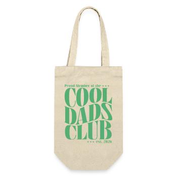 Club des papas cool - Cadeau pour futurs papas 2026 - Sac à bouteille - nature - Devant